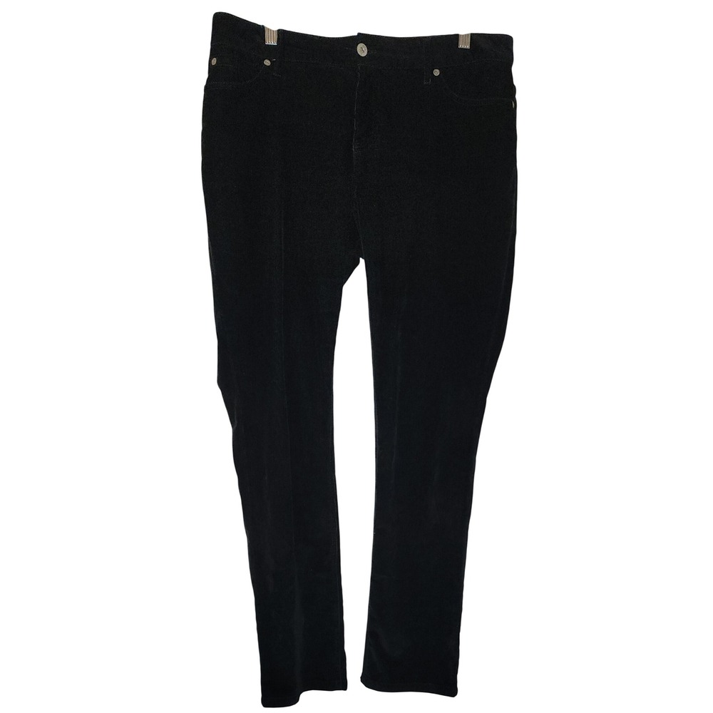 J Jill Petite Slim Leg Stretch Black Corduroy Pants Women's Size 10P